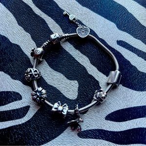 Pandora bracelet buddha nurse heart with key charm